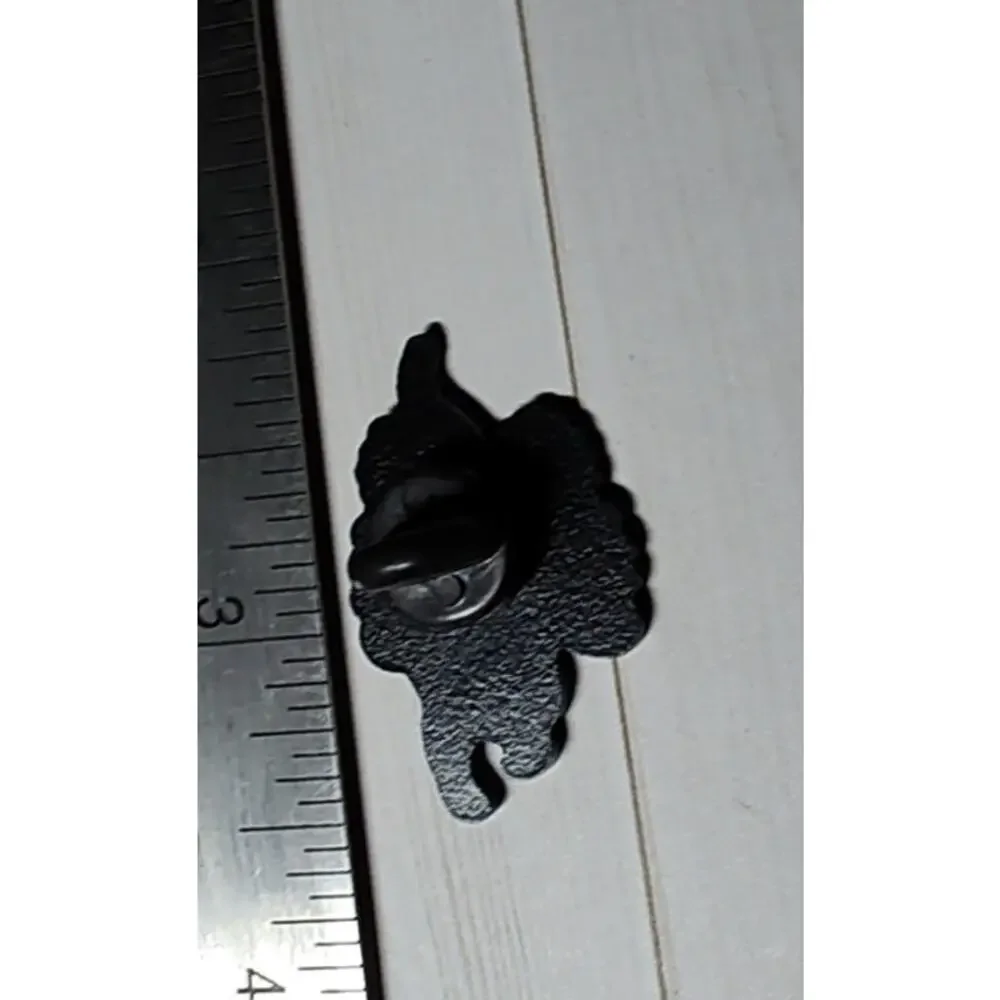 Cute Black Cat & Butterfly Wings Pin Kitty Lapel Hat Funny Brooch